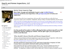 Tablet Screenshot of homeinspectorofmentor.com